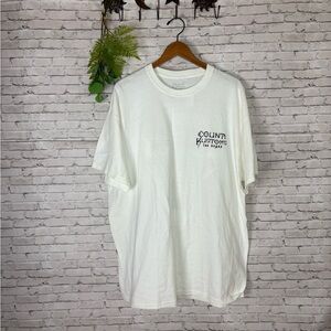 NWT Count Kustoms Las Vegas White Cross Print Logo Tee